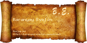 Baranyay Evelin névjegykártya