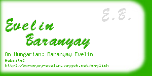 evelin baranyay business card